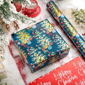 Christmas Wrapping <b>Paper</b> <b>Roll</b> 17 Inch x 33 Feet Double Side Reversible Gift <b>Wrap</b> for Holiday Crafting - Product Image 5
