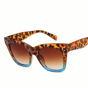 Lunettes de soleil carrées noires léopard vintage tendance 2022, lunettes de soleil surdimensionnées pour femmes - Product Image 4