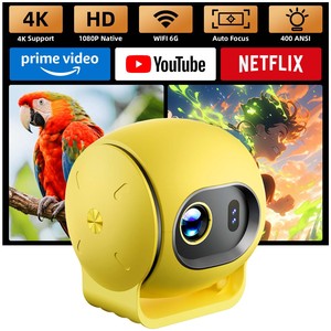 Nuevo Proyector Portátil Q3 Little Yellow Ball 1080P Android para Interiores y Exteriores con Batería Integrada y Alcance Corto <span class=keywords><strong>de</strong></span> 150 Pulgadas - Product Image 3