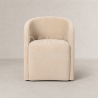 Chaise de salle à manger OAKEN pour restaurant, hôtel, maison - Chaise de salle à manger moderne en tissu velours personnalisé avec dossier incurvé - Mobilier de maison