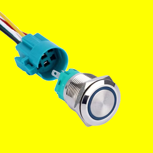 12V 19Mm Metalen 5 Pin Auto <span class=keywords><strong>Rv</strong></span> Vrachtwagen Boot Motorfiets Aan Uit Engel Oog Halo Ring Led Drukknop Lichtschakelaar Met Draadstekker - Product Image 1