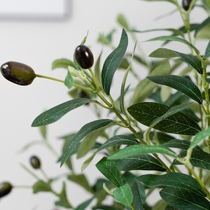 Albero di Ulivo Artificiale, Pianta Finta con Fiori Secchi, Decorazione da Interni, 150cm <span class=keywords><strong>Verde</strong></span> Tenue - Product Image 4