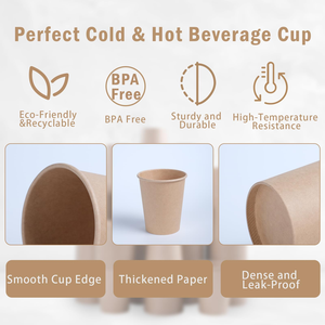 <b>Double</b> <b>Wall</b> Disposable Corrugated Ripple <b>Cup</b> with Lids Hot or Cold Drink Paper <b>Cups</b> for <b>Coffee</b> Craft Design Convenience - Product Image 5