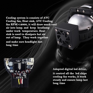 ไฟหน้าโปรเจคเตอร์ Sanvi รุ่นใหม่แบบกำหนดเอง ไฟรถยนต์สามดวง 12V ไฟ LED สำหรับรถยนต์และมอเตอร์ไซค์ ขนาด 3 นิ้ว LK+ Bi LED - Product Image 5