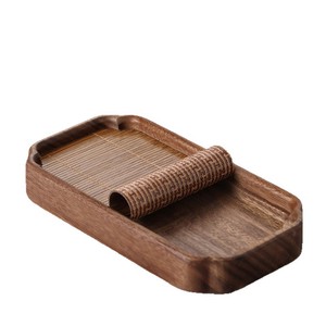Pequeña bandeja/mesa de té para uso doméstico, hecha de madera de nogal, adecuada para preparar té para una sola persona, almacenamiento de agua, preparación en seco. - Product Image 1