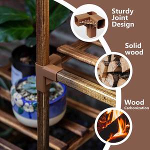 Tesisi Stand rafı 5 katmanlı 13 saksı çiçek rafları ahşap bitki standları bahçe ahşap bitki tutucu raf - Product Image 6