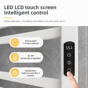 Toallero Eléctrico Moderno con Calefacción y Secado por Temperatura, Impermeable, Negro, para Baño y Hotel - Product Image 2