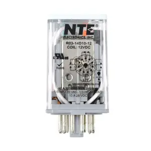 NTE GEN PURPOSE 3PDT 10A 12V power relay R03-14D10-12 for automotive equipment