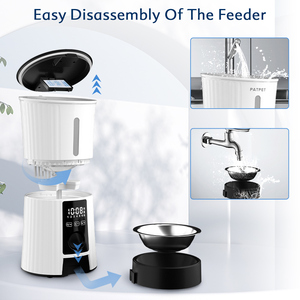 Distributore Automatico di Cibo per Animali Domestici da 4L con Registrazione Vocale, Scatola Essiccante e <span class=keywords><strong>Tasca</strong></span> Impermeabile, Alimentatore Programmabile per Gatti - Product Image 5