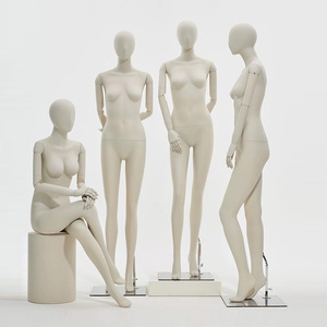 Высококачественный продвинутый женский манекен для всего тела, белая подставка из стекловолокна, стильная головка для модной витрины, аксессуары для одежды - Product Image 3