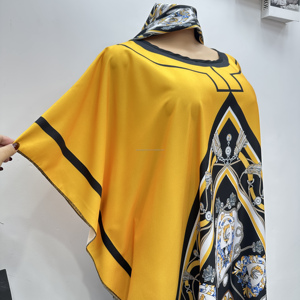 Robe longue Kaftan <span class=keywords><strong>Boubou</strong></span> en Chiffon <span class=keywords><strong>Bazin</strong></span> pour <span class=keywords><strong>femme</strong></span>, grande taille, confortable, style ethnique africain, mode estivale, streetwear et plage - Product Image 6