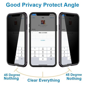 Confidentialité Aimant Magnétique Métal Verre Trempé <span class=keywords><strong>Coque</strong></span> De Protection Complète Téléphone Cas Pour <span class=keywords><strong>Iphone</strong></span> 16 15 14 XS XR 7 8 Plus 12 11 Pro MAX - Product Image 3