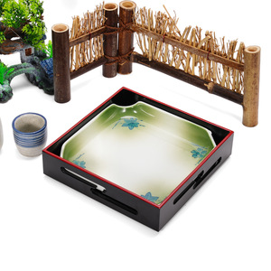 Ensemble de vaisselle carrée pour la cuisine japonaise ; assiette créative japonaise pour servir du bœuf au barbecue. - Product Image 2
