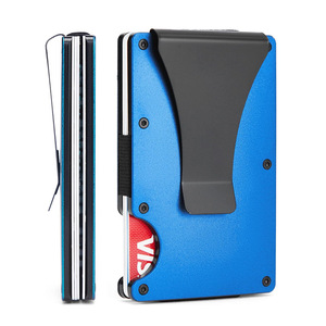 Chất lượng cao đơn giản nhôm người đàn ông của ví RFID chặn chủ thẻ tín dụng - Product Image 3