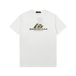 巴黎<span class=keywords><strong>B</strong></span>家庭正确版本25早春Ib高品质男女通用短袖t恤三维厚贴男士 - Product Image 1