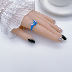 <b>Cartoon</b> Character Blue Open <b>Ring</b> Unisex Jewelry Gift - Product Image 4
