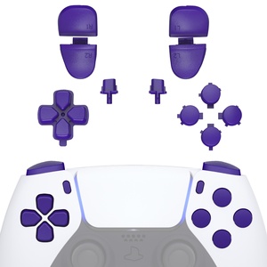 ชุดปุ่มกดแบบกำหนดเองสีม่วงเข้ม DIY D-pad R1 L1 R2 L2 ทริกเกอร์ ปุ่มหน้า ปุ่มครบชุดสำหรับคอนโทรลเลอร์ PS5 รุ่น BDM-030/040/050/060 - Product Image 1