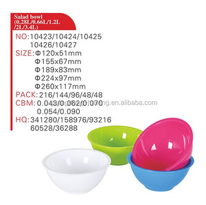 Mangkuk Salad Plastik Grosir Desain Terbaru Warna Solid Kapasitas Besar 3.4L - Product Image 3