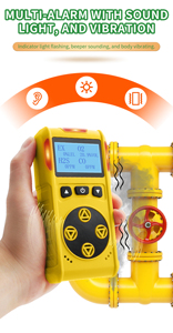 Detektor Gas 4 dengan Pompa Tambahan 3 Jenis Alarm Detektor Gas Alam Propana Metana Industri Rumah Detektor Gas Pompa - Product Image 3