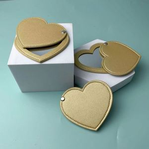 Private Label Pu Leather Slide Pocket Makeup <b>Mirror</b> Uv Printing logo Oem Pu <b>Mirror</b> - Product Image 2