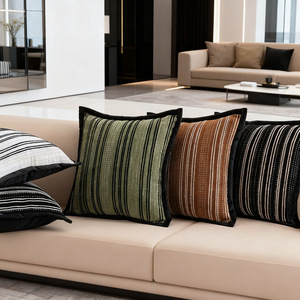 18x18 Inch Soft Chenille Pillow Covers for Sofa Living Room Couch Solid Dyed Cases - Product Image 2
