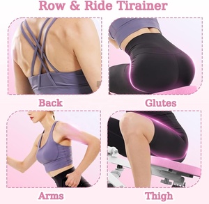 Máquina de Ejercicios Abdominales para el Hogar, Estructura Metálica Resistente, Diseño Plegable, Accionamiento por Ruedas Traseras, Control Mecánico - Product Image 2