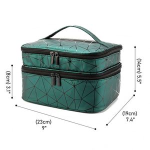 BSCI Factory Portable Roasted Nail Light Storage Bag Essential Oil Nail Polish Storage <b>Box</b> Double Layer 30 Grid Storage Bag - Product Image 5