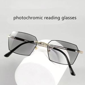 Gafas de Lectura Fotocromáticas con Lentes que Cambian de Color, Anti Luz Azul, sin Montura, para Hombre y Mujer, con Logotipo Personalizado - Product Image 5