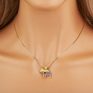 QIKU Collana con Ciondolo a Forma di Mappa del Venezuela Cuore e Stella Gioielli per Donna Ragazza Catena Girocollo Accessori Regalo di Compleanno - Product Image 6
