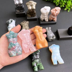 8CM Cristal Naturel Sculpté Corps Figurine Cristal Torse Statue Sculpté Déesse Modèle Corps Pour La Méditation Décoration - Product Image 2