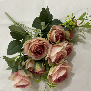 Retro Simulación <span class=keywords><strong>Sophie</strong></span> <span class=keywords><strong>Rose</strong></span> Ramo de flores de mano Fondo DE BODA Flor Decoración de pared - Product Image 6