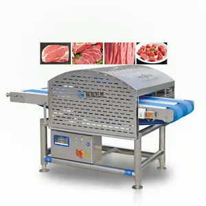 Máquina de corte de fatias de carne Henco, linha de produção automática de costeleta de carne de porco e frango para fazer fatias de carne fresca