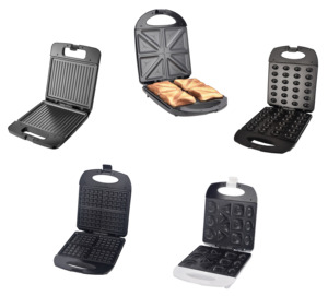 <span class=keywords><strong>Sandwichera</strong></span> multifunción grande de 1400W con placa de gofres Placa de tuerca Placa de pastel 4 Arepa Maker - Product Image 5