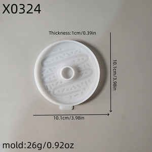 Moldes de fundición de resina hechos a mano para DIY estilo Ins adornos decorativos molde de posavasos de silicona X0324 herramientas para pasteles - Product Image 3
