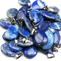 Naturel Lapis Lazuli Larme Pendentif Cristal Goutte D'eau Charme Énergie De Guérison Chakra Équilibre Fabrication De Bijoux En Gros En Vrac