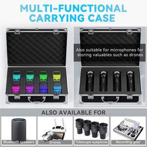 Étui professionnel de voyage personnalisé en aluminium noir avec grille DIY – Échantillon gratuit - Product Image 6