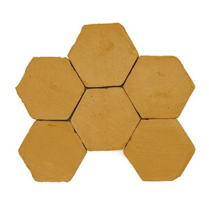 Piastrelle Esagonali Chroma Ocre 10cm Finitura Opaca per Pareti e Pavimenti - Product Image 1
