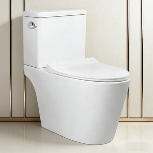 Fabriqué en Chine, facile à nettoyer, surface émaillée, toilette à haute résistance thermique avec réservoir intégré, à prix avantageux - Product Image 1