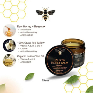 Baume au suif et au <span class=keywords><strong>miel</strong></span> bio, beurre corporel naturel hydratant, crème visage anti-âge, revitalisant nourrissant <span class=keywords><strong>pour</strong></span> tous types de <span class=keywords><strong>peau</strong></span> - Product Image 3