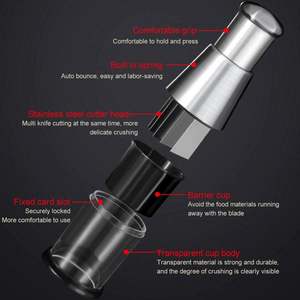 Triturador de Ajo Manual de Acero Inoxidable, Picador de Tomate a Presión Manual, Picador de Frutas y Verduras, Accesorios de Cocina Ecológicos para el Hogar - Product Image 3