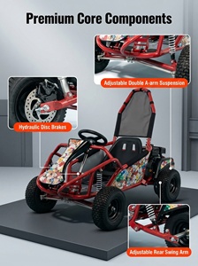 Kart à pédales tout-terrain <span class=keywords><strong>électrique</strong></span> et à essence 2 roues motrices, 98cc, 4 temps, puissance 500-<span class=keywords><strong>800W</strong></span>, vitesse maximale 25 km/h - Product Image 5