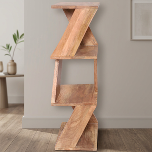 Handcrafted <b>Round</b> Wooden Stainless Steel Wall Shelf Natural Finish Modern Living Room Home Decor | OEM Wholesale - Product Image 3