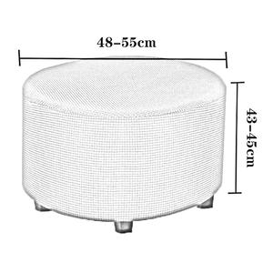 ผ้าคลุมเก้าอี้นวมแบบเก้าอี้นวมสีเทาทรงกลมผ้าคลุมที่วางเท้าลายซักได้ผ้าคลุมป้องกันโซฟาสำหรับโซฟาสามที่นั่งห้องนั่งเล่น - Product Image 2