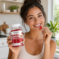 NAD+ 1200MG Resvératrol Extrait de Poivre Noir 60 Gummies Sans Gluten OEM Personnalisé Marque Privée Supplément Avis de l'Usine