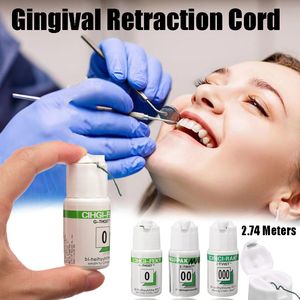 1 Bottle Dental Thread Disposable Gingival Retraction Cord Size 0 00 000 Length 274cm Knitted Cotton Gum Line Dentist Material - Product Image 2