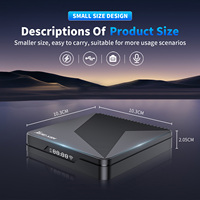 Hutron Smart Android TV Box con Procesador Quad Core S905X5M, 4K 60Hz, WiFi 5G, Ethernet 1000M, 4GB RAM, 64GB, Android 14, Reproductor Multimedia