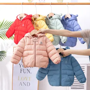 Оптовая продажа, детское хлопковое пальто, зимняя куртка с капюшоном для мальчиков и девочек, пуховая хлопковая куртка для малышей