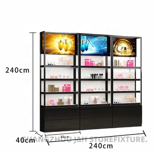 Sang trọng Nước hoa hiển thị Showcase LED Mỹ phẩm hiển thị kệ tủ tùy chỉnh bán lẻ hiển thị đứng cho trang điểm sản phẩm chăm sóc da - Product Image 5