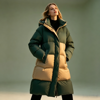Vestes personnalisées pour femmes, parka longue grande taille, travail, sport, ski, hiver, écologique, imperméable, respirante, doudoune en duvet de canard blanc