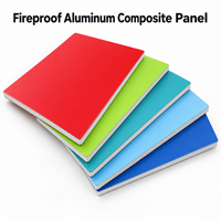 Panneau composite en aluminium ignifuge 5 mm, revêtement PE beige, panneau ACM pour murs décoratifs en magasin